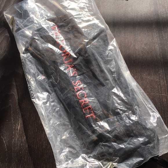 VS ❤️ black bustier cross front fishnet straps 36B